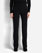 Black Elastic High-Waisted Lounge Pants