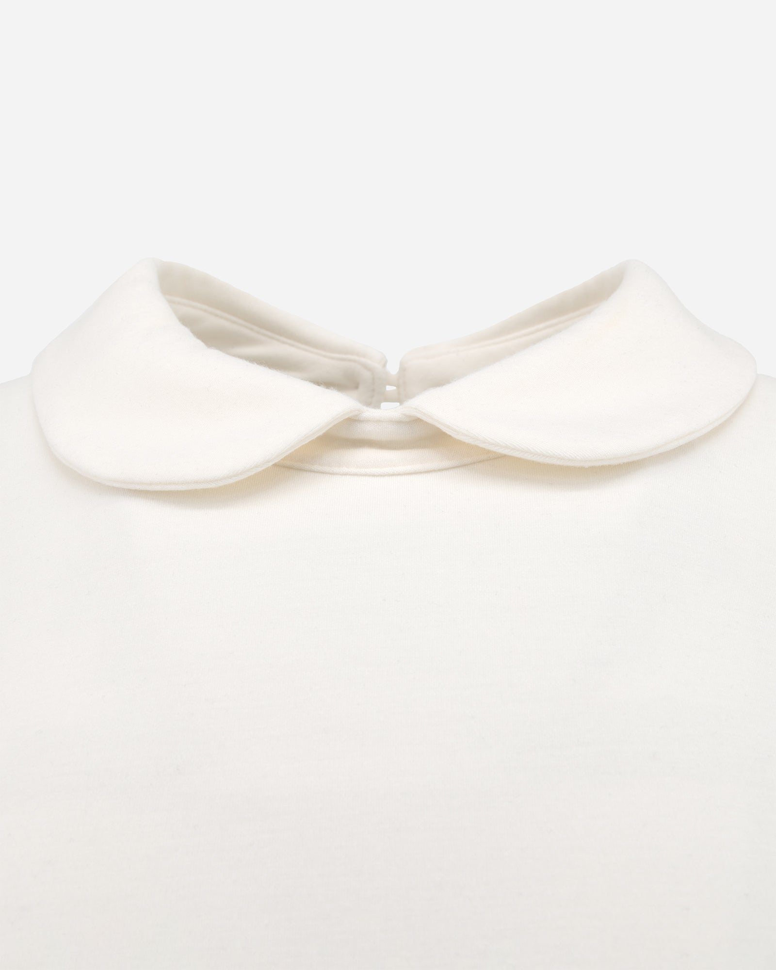 Cream Long Sleeve Peter Pan Collar Shirt Lounge Top