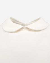 Cream Long Sleeve Peter Pan Collar Shirt Lounge Top